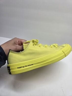 Bright Yellow Low-Top Canvas Sneaker